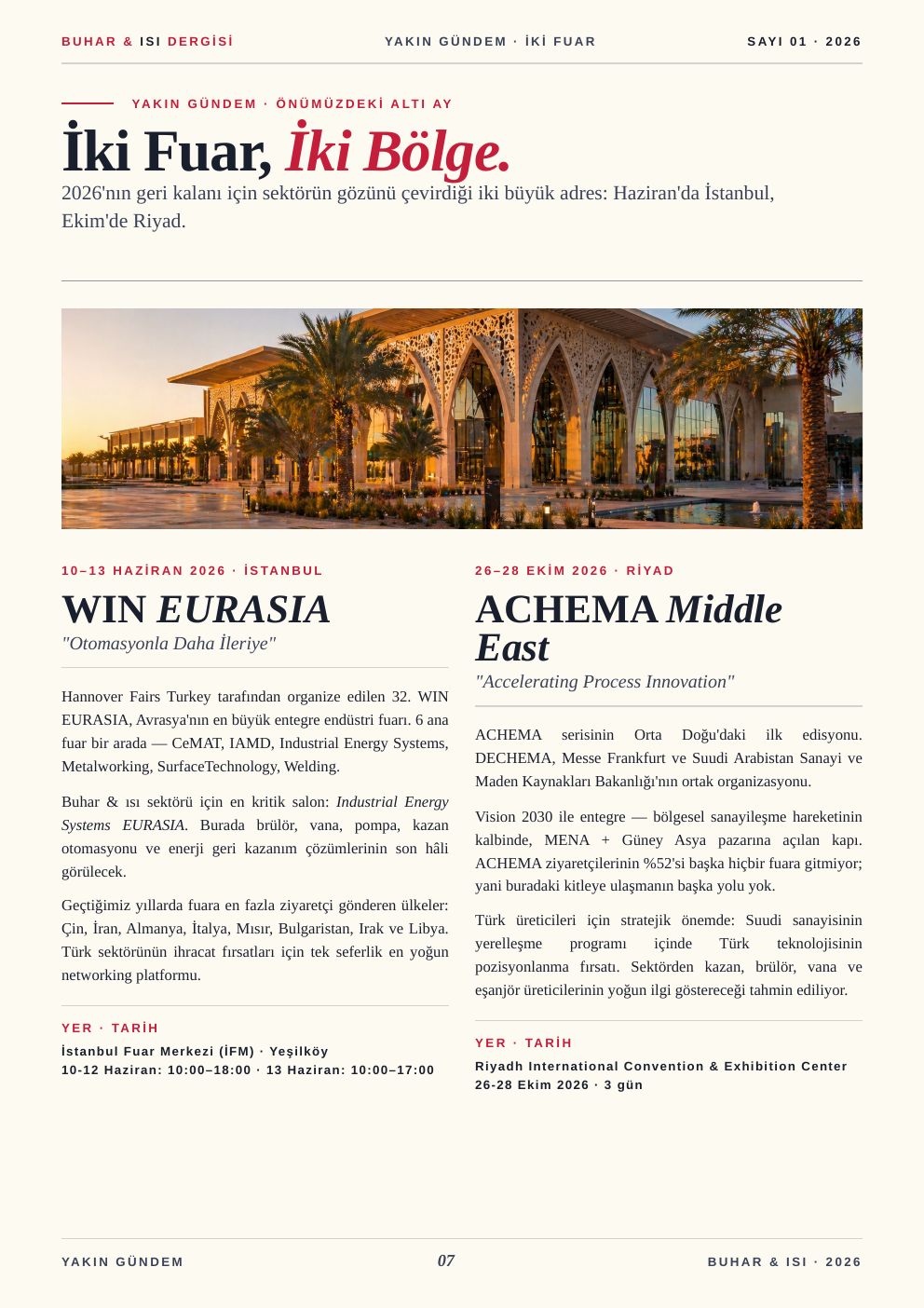 WIN EURASIA & ACHEMA Middle East