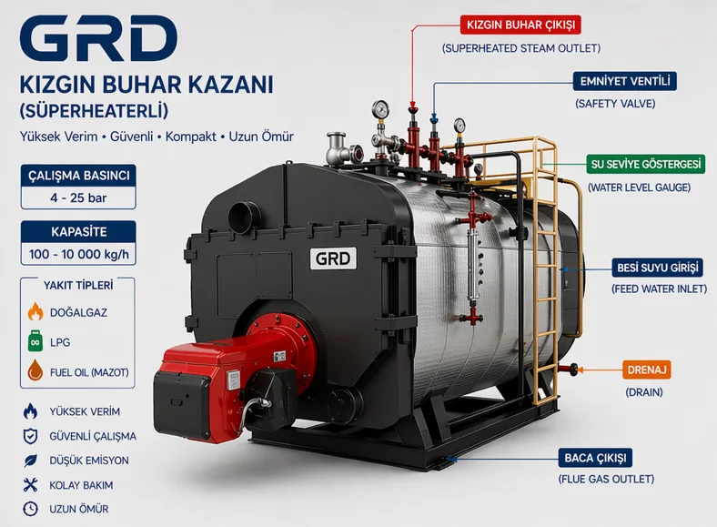 GRD Kızgın Buhar Kazanı